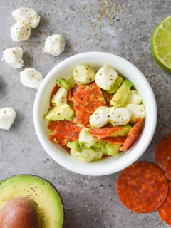 Keto Avocado Pepperoni Salad