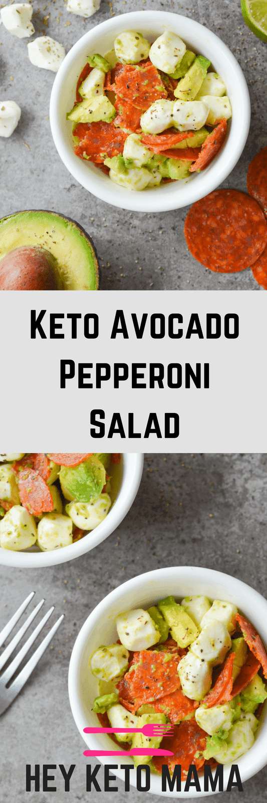 Keto Avocado Pepperoni Salad Hey Keto Mama