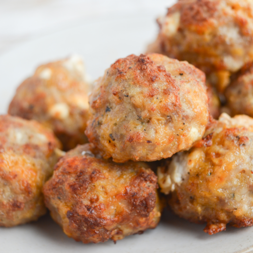 Air Fryer Sausage and Cheese Balls - Hey Keto Mama